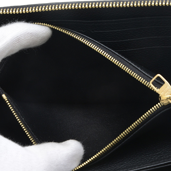 Louis Vuitton LV Crafty Empreinte Zippy Wallet Long Crème Noir M69727 - Picture 7 of 9